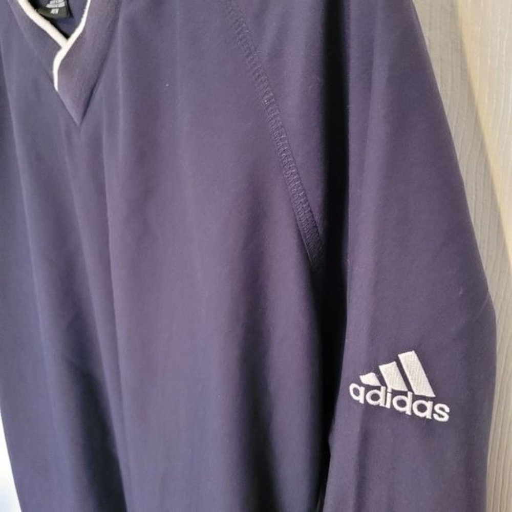 Adidas Climateshell Wind Men's Medium Purple/White Pullover Zipper Pockets Logo - Picture 5 of 7